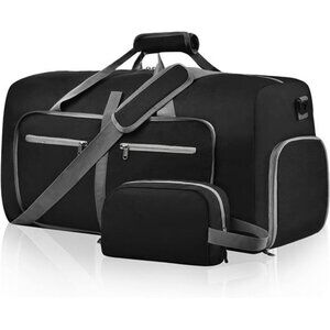 Duffle Bag with Shoes Compartment & Adjustable Strap,Foldable Travel Duffel Bags